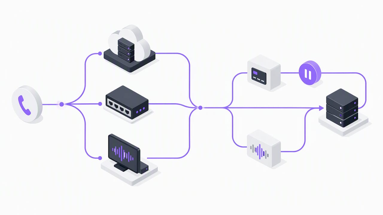Call audio pathways with payment data diversion