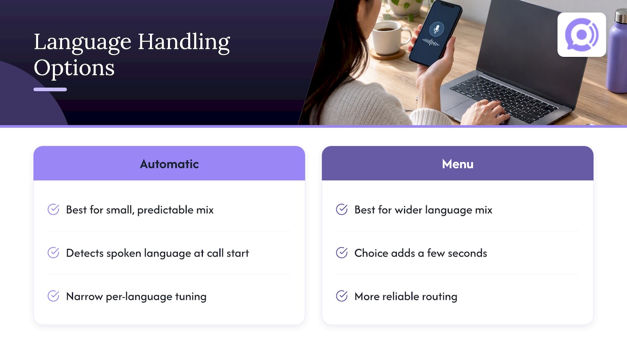 Comparison of two language-routing approaches