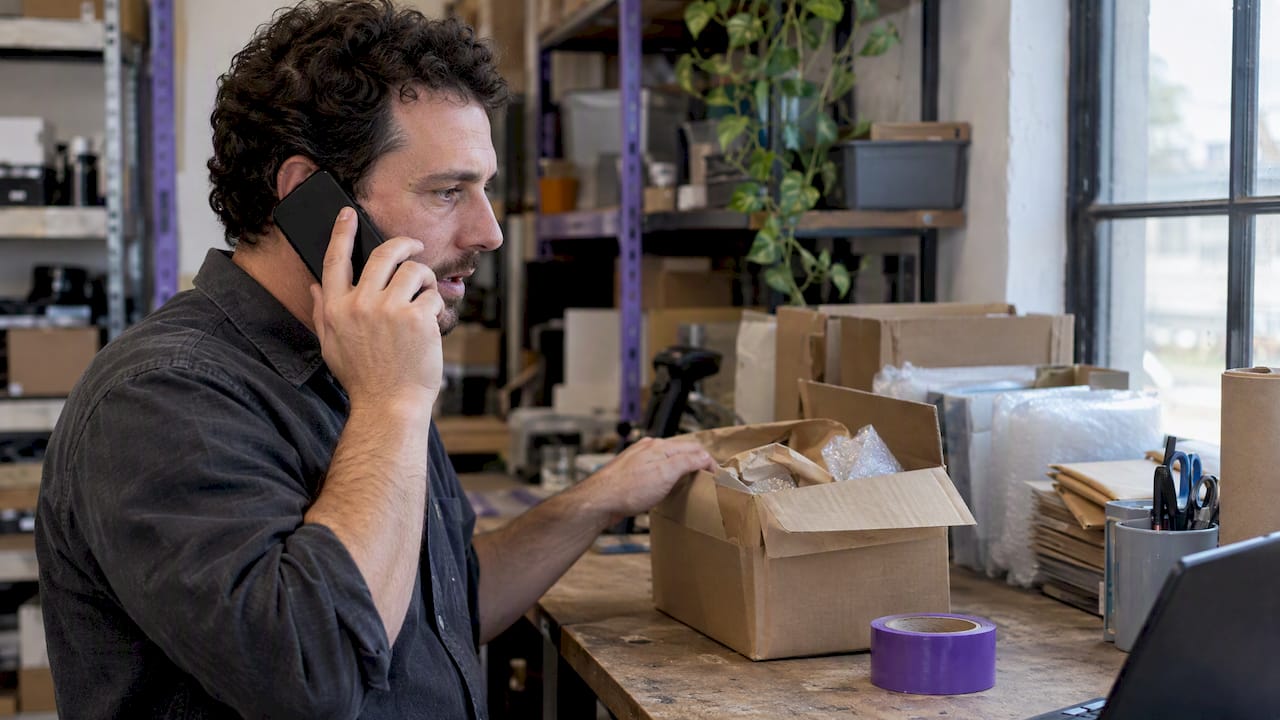Store owner testing a voice agent return call