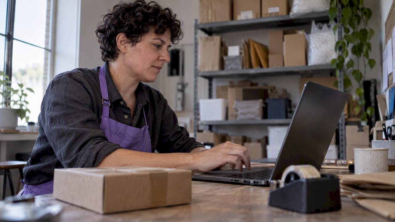 Shop owner configuring AI support settings