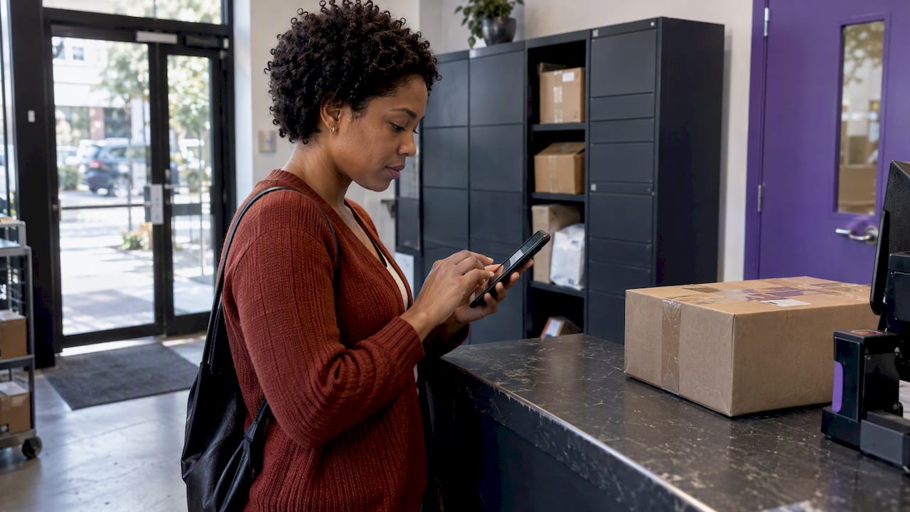 Customer entering a phone verification code